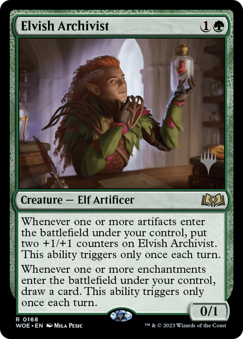 Elvish Archivist (PPWOE-168) - Wilds of Eldraine Promos