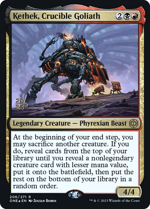 Kethek, Crucible Goliath (PRE-206) - Phyrexia: All Will Be One Promos Foil