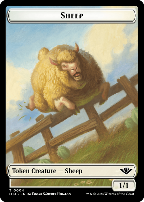 Sheep (TOTJ-004) - Outlaws of Thunder Junction Tokens