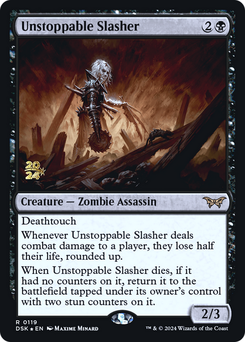 Unstoppable Slasher (0119) (PRE-119) - Duskmourn: House of Horror Promos Foil