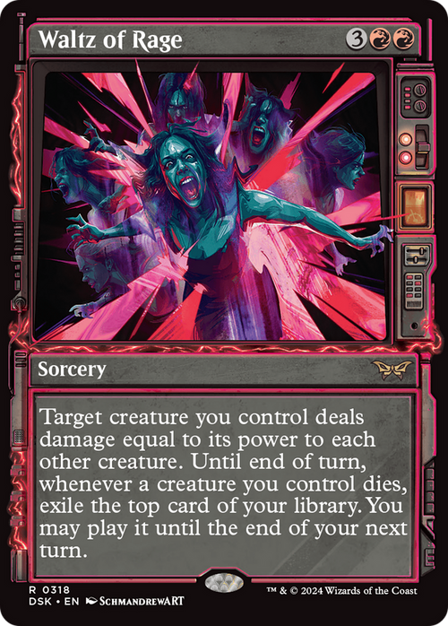 Waltz of Rage (Showcase) (DSK-318) - Duskmourn: House of Horror: (Showcase) Foil