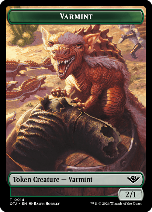 Varmint (TOTJ-014) - Outlaws of Thunder Junction Tokens