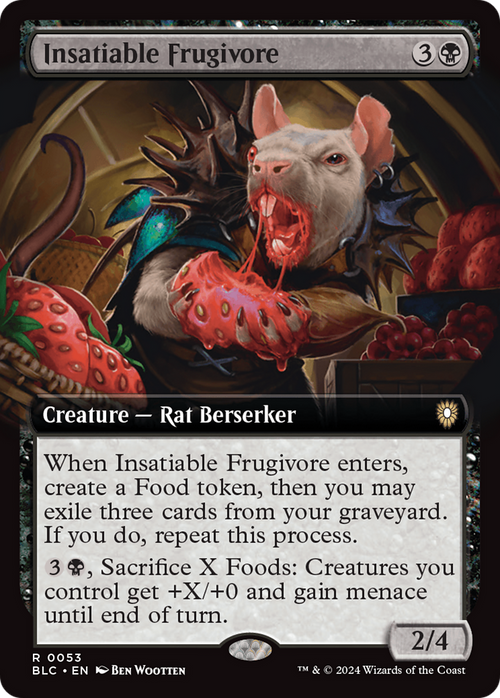 Insatiable Frugivore (Extended Art) (BLC-053) - Bloomburrow Commander: (Extended Art)
