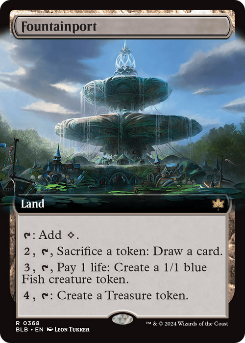 Fountainport (Extended Art) (BLB-368) - Bloomburrow: (Extended Art) Foil
