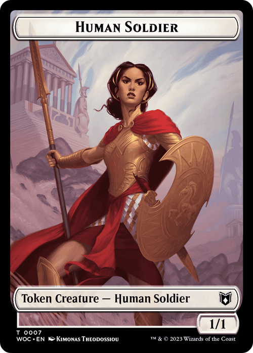 Human Soldier (TWOC-007) - Wilds of Eldraine Commander Tokens Foil