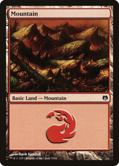 Mountain (76) (DDL-076) - Duel Decks: Heroes vs. Monsters