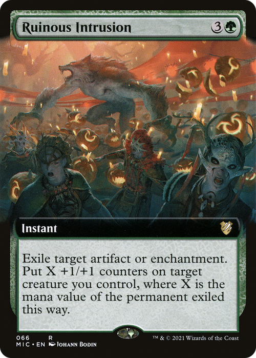 Ruinous Intrusion (Extended Art) (MIC-066) - Midnight Hunt Commander: (Extended Art)