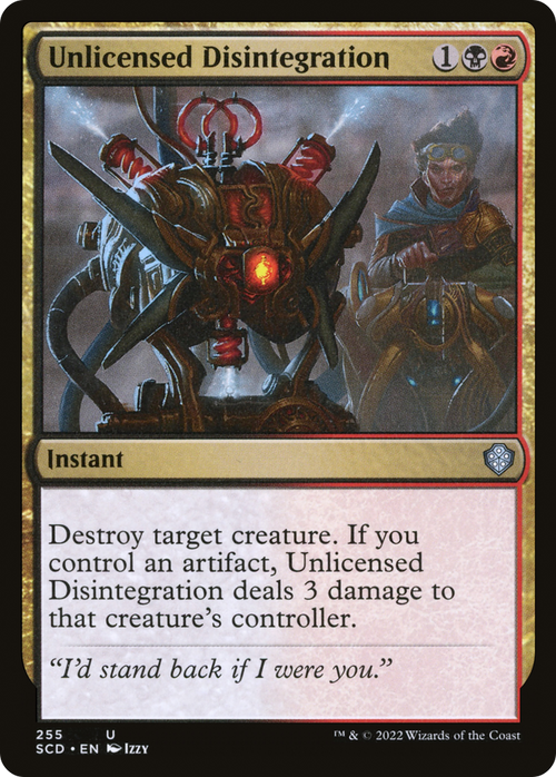 Unlicensed Disintegration (SCD-255) - Starter Commander Decks
