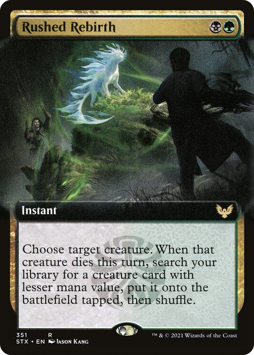 Rushed Rebirth (Extended Art) (STX-351) - Strixhaven: School of Mages: (Extended Art) Foil