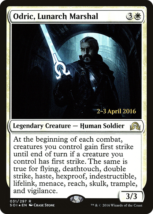 Odric, Lunarch Marshal (PRE-031) - Shadows over Innistrad Promos Foil