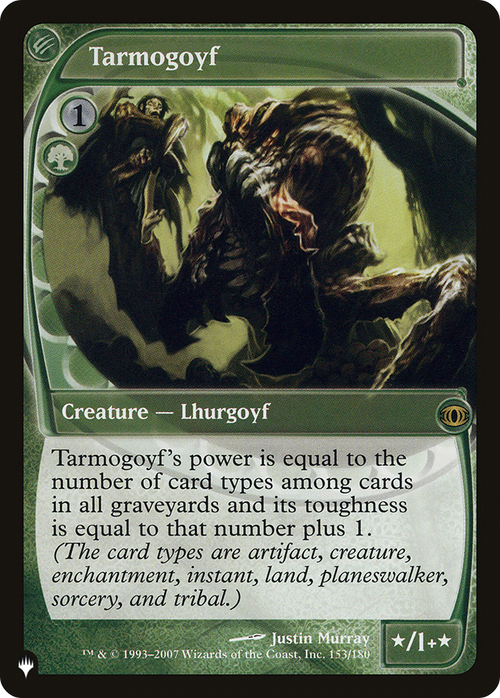 Tarmogoyf (LIST-153/180) - The List