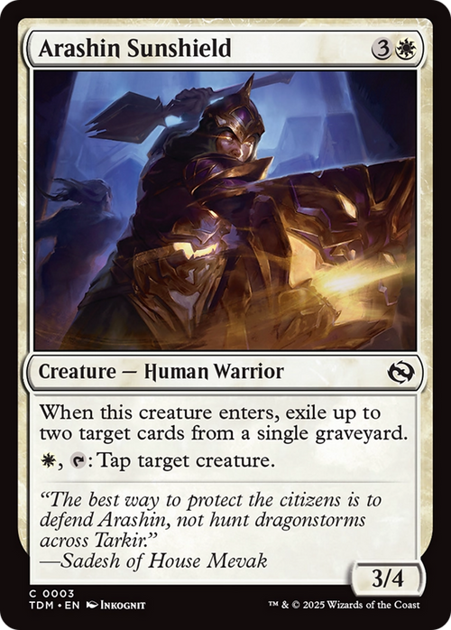 Arashin Sunshield (TDM-003) - Tarkir: Dragonstorm Foil