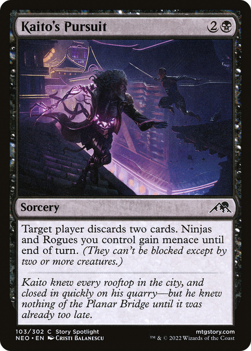 Kaito's Pursuit (NEO-103) - Kamigawa: Neon Dynasty
