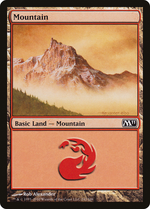 Mountain (242) (M11-242) - Magic 2011 Foil