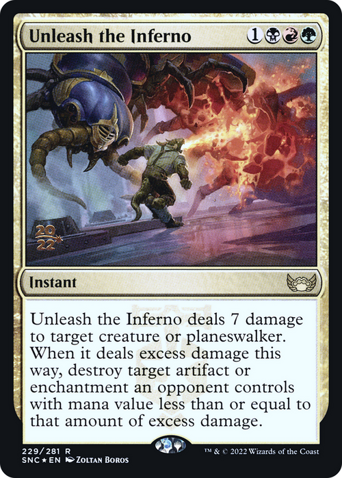Unleash the Inferno (PRE-229) - Streets of New Capenna Promos Foil