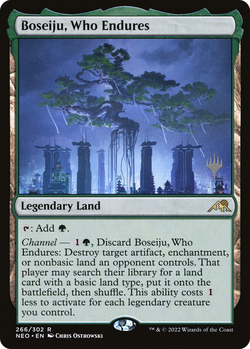 Boseiju, Who Endures (PPNEO-266) - Kamigawa: Neon Dynasty Promos Foil