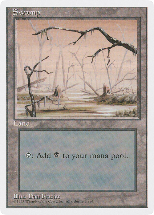 Swamp (B) (4ED-190) - Fourth Edition