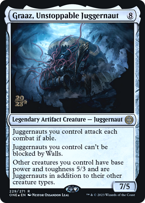 Graaz, Unstoppable Juggernaut (PRE-229) - Phyrexia: All Will Be One Promos Foil