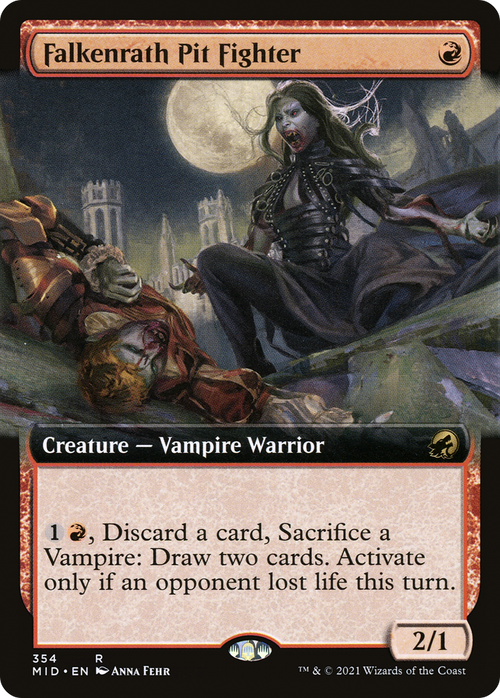 Falkenrath Pit Fighter (Extended Art) (MID-354) - Innistrad: Midnight Hunt: (Extended Art) Foil