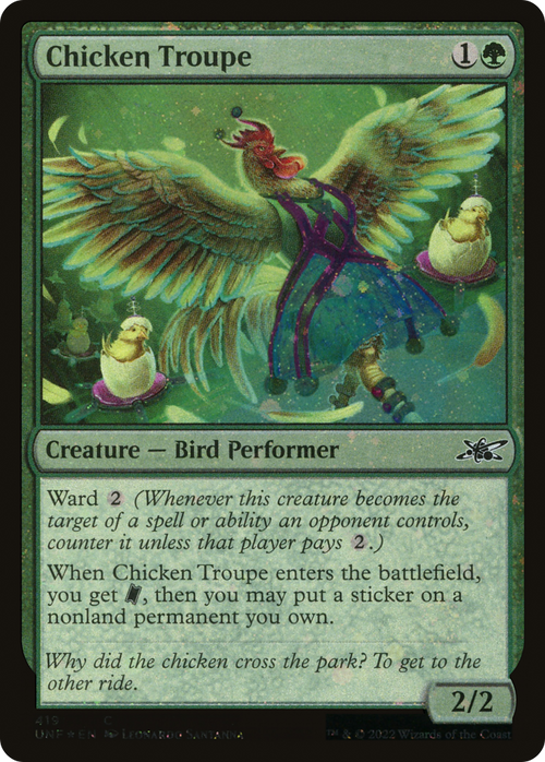 Chicken Troupe (Galaxy Foil) (UNF-419) - Unfinity Foil