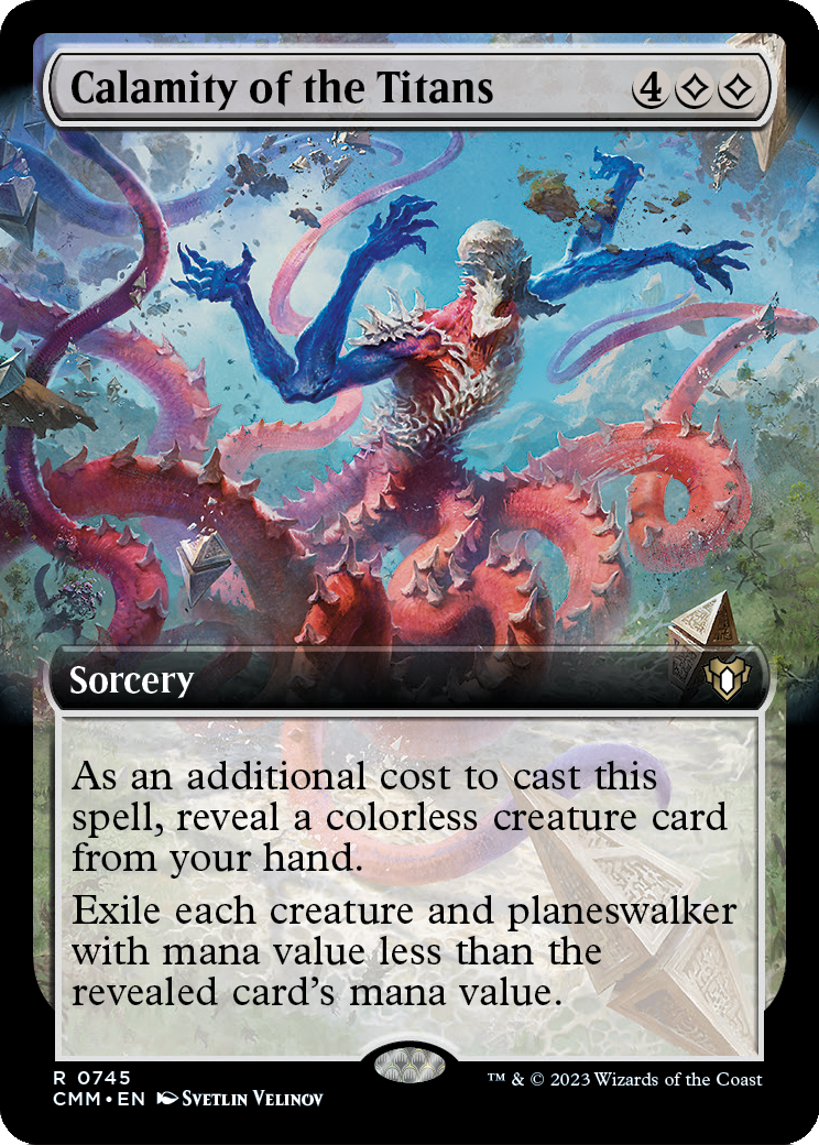 Calamity of the Titans (Extended Art) (CMM-745) - Commander Masters: (Extended Art) Foil