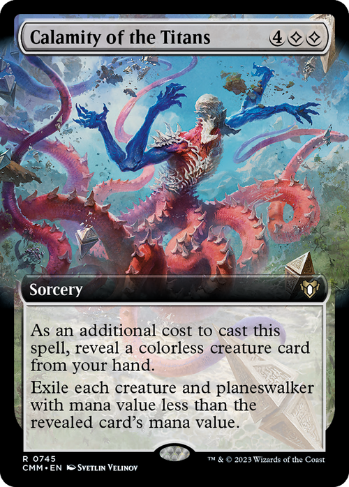 Calamity of the Titans (Extended Art) (CMM-745) - Commander Masters: (Extended Art) Foil