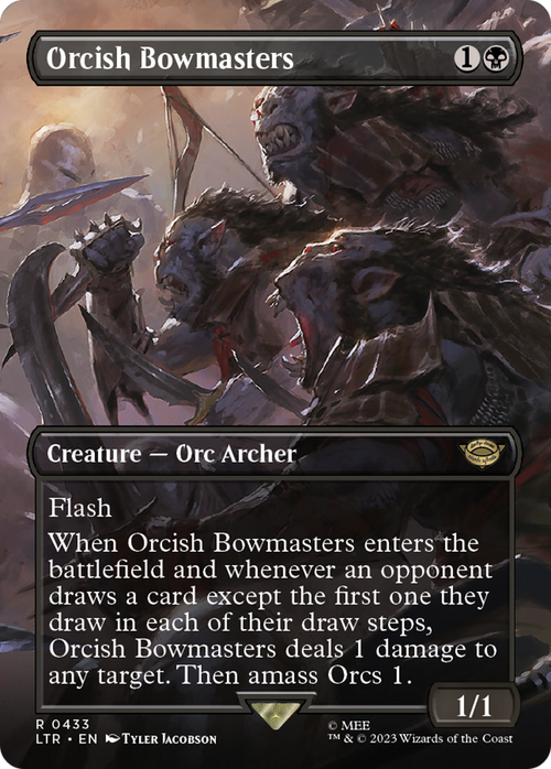 Orcish Bowmasters (Borderless) (LTR-433) - The Lord of the Rings: Tales of Middle-earth Foil