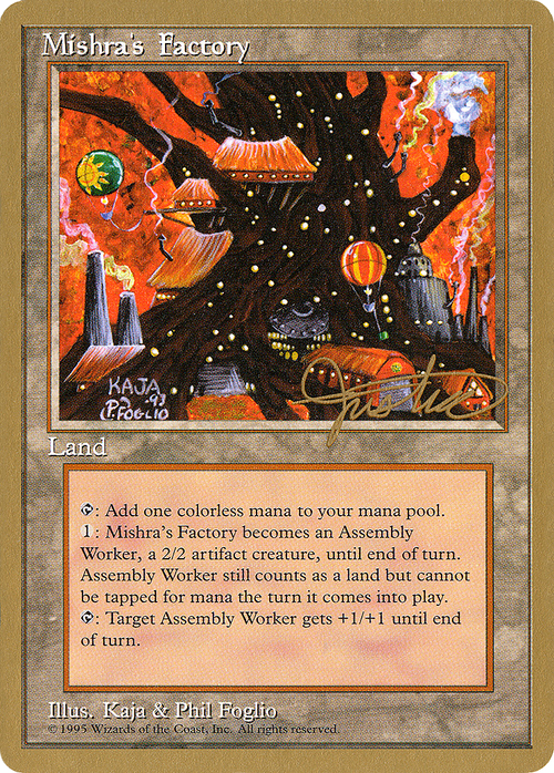 Mishra's Factory - 1996 Mark Justice (4ED) (WCD-) - Pro Tour Collector Set