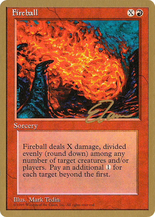 Fireball - 1996 Eric Tam (4ED) (WCD-) - Pro Tour Collector Set