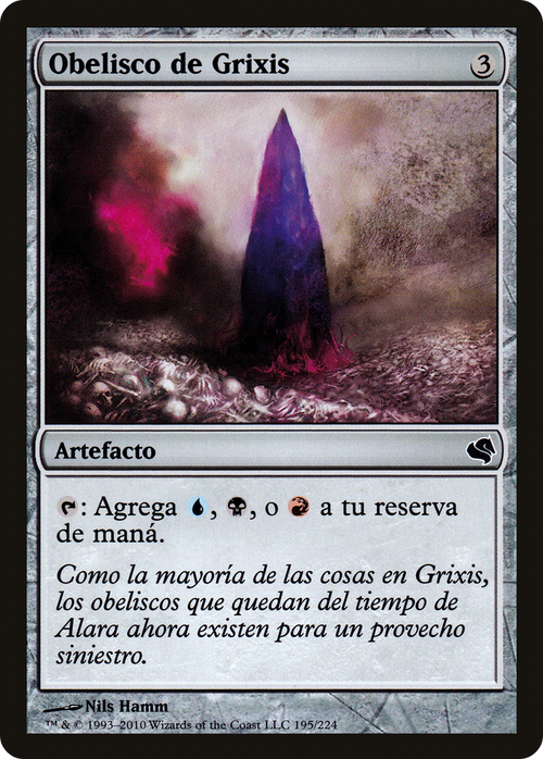 Obelisk of Grixis (Spanish) - "Obelisco de Grixis" (PS11-195) - Salvat 2011