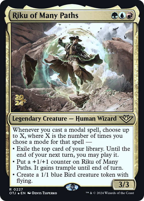 Riku of Many Paths (PRE-227) - Outlaws of Thunder Junction Promos Foil