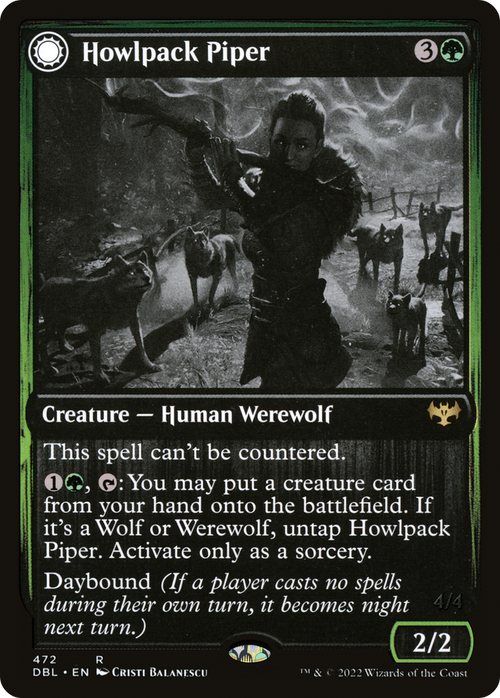 Howlpack Piper (DBL-472) - Innistrad: Double Feature: (Double Faced Transform) Foil