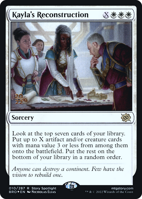 Kayla's Reconstruction (PRE-010) - The Brothers' War Promos Foil