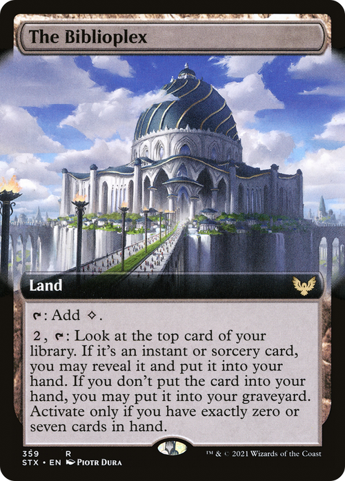 The Biblioplex (Extended Art) (STX-359) - Strixhaven: School of Mages: (Extended Art)