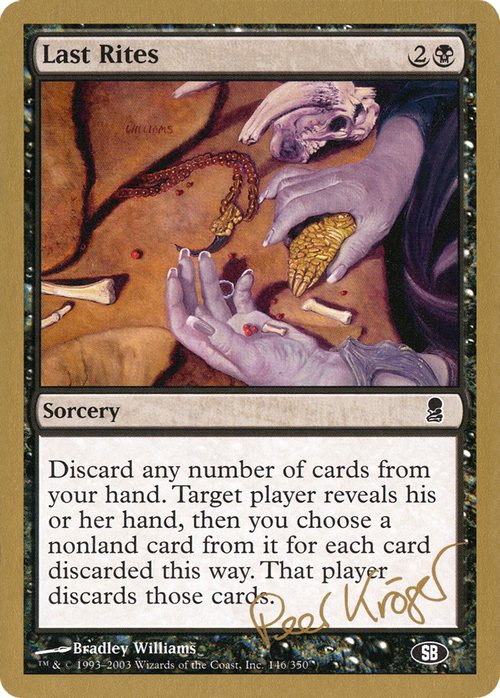 Last Rites - 2003 Peer Kroger (ODY) (SB) (WCD-) - World Championship Decks 2003