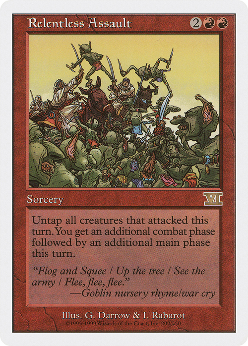 Relentless Assault (6ED-202) - Classic Sixth Edition