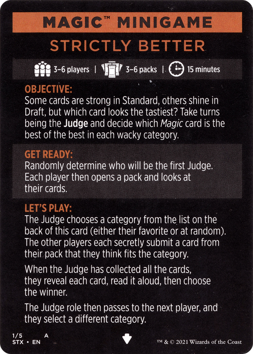 Strictly Better // Strictly Better (cont'd) (MSTX-001) - Strixhaven: School of Mages Minigames Foil