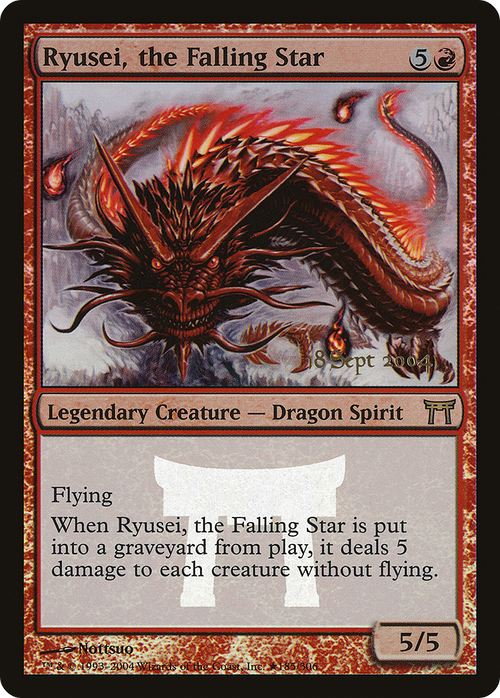 Ryusei, the Falling Star (PRE-185★) - Champions of Kamigawa Promos Foil