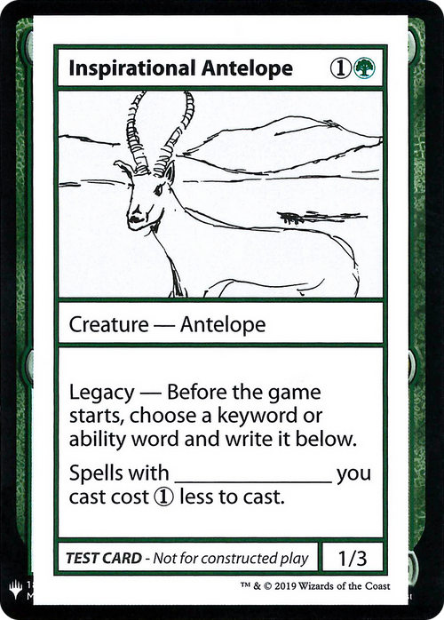 Inspirational Antelope (CMB1-078) - Mystery Booster Playtest Cards 2019