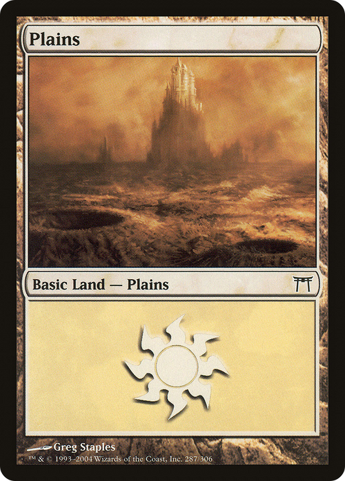 Plains (287) (CHK-287) - Champions of Kamigawa Foil