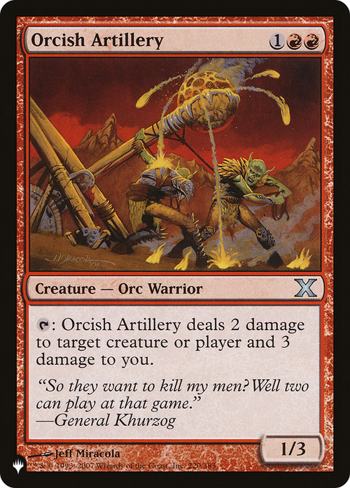 Orcish Artillery (LIST-10E-220) - The List