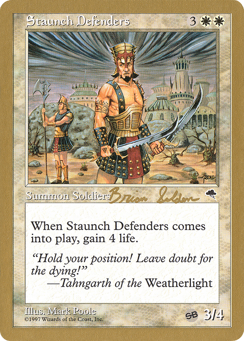 Staunch Defenders - 1998 Brian Selden (TMP) (SB) (WCD-) - World Championship Decks 1998