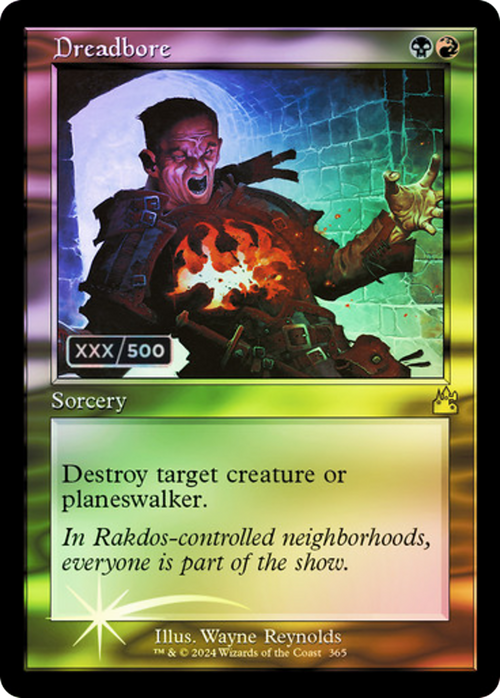 Dreadbore (Retro Frame) (Serial Numbered) (RVR-365) - Ravnica Remastered Foil