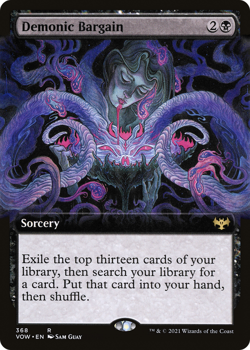 Demonic Bargain (Extended Art) (VOW-368) - Innistrad: Crimson Vow: (Extended Art)