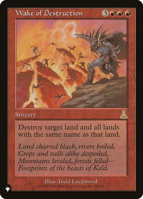 Wake of Destruction (LIST-99/143) - The List