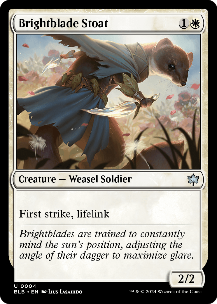 Brightblade Stoat (BLB-004) - Bloomburrow Foil