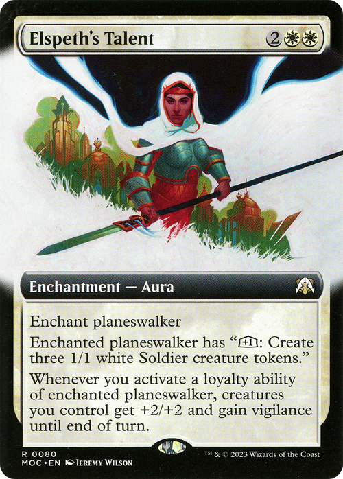 Elspeth's Talent (Extended Art) (MOC-080) - March of the Machine Commander: (Extended Art) Foil