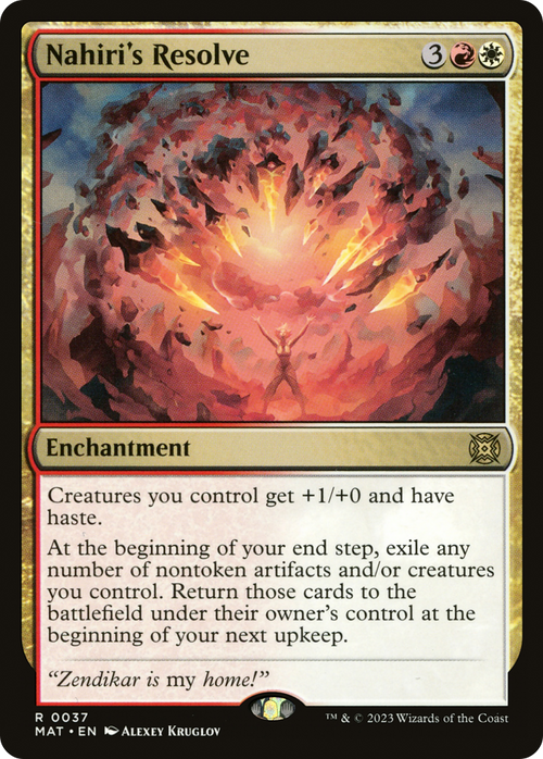 Nahiri's Resolve (MAT-037) - March of the Machine: The Aftermath Foil