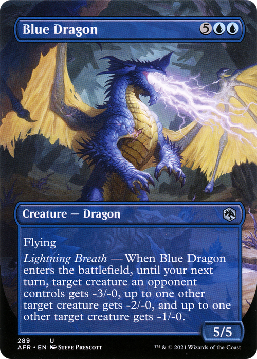 Blue Dragon (Borderless) (AFR-289) - Adventures in the Forgotten Realms (Borderless)