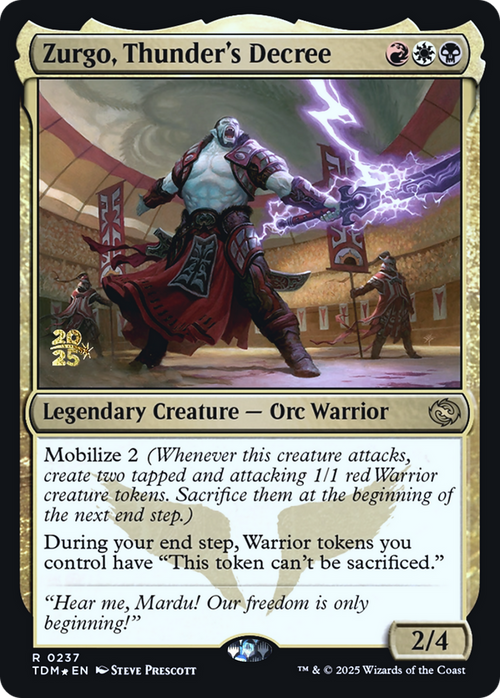 Zurgo, Thunder's Decree (PRE-237S) - Prerelease Cards Foil